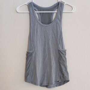 Hylete Gray Athletic Tank Top Pockets Running Gym Bicycle Work Out Hike- Size XS